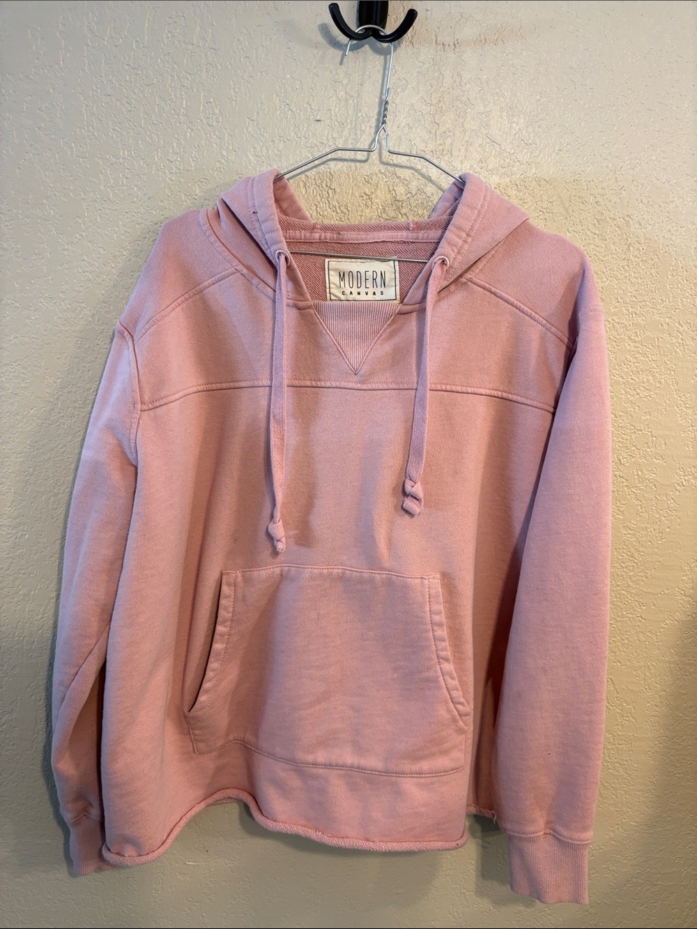 Modern canvas women’s pink pullover hoodie sweater size 2XL